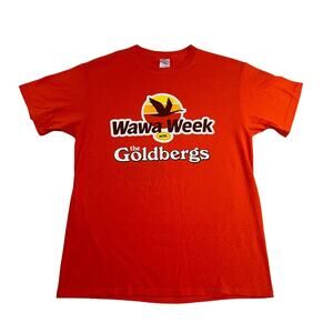 Wawa Week With The Goldbergs T-Shirt Men's Medium BRIGHT Orange Hoagie Sub 80's